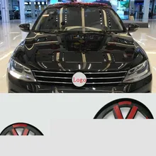 Front /Rear Grille Middle Emblem Badge For Volkswagen GOLF 7 Tiguan sagitar Lamando MAGOTAN POLO BORA car refiting logo Sticker