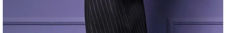 Новинка, весеннее стильное Полосатое платье с v-образным вырезом и длинным рукавом, женское платье средней длины с разрезом