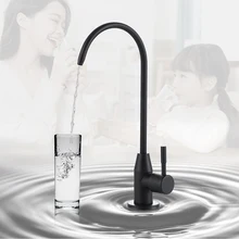 Matte Black Direct Drinking Faucets Stainless Steel Kitchen Tap For Anti-Osmosis Purifier  Water And Kitchen Sink Faucet