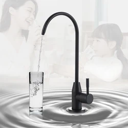Matte Black Direct Drinking Faucets Stainless Steel Kitchen Tap For Anti-Osmosis Purifier  Water And Kitchen Sink Faucet