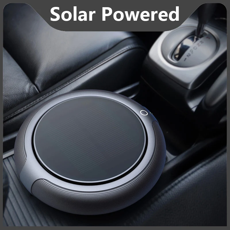 Solar Car Air Purifier USB Rechargeable Air Fresh Aromatherapy Formaldehyde Removal Negative Ion Clean ​Car Home Purif
