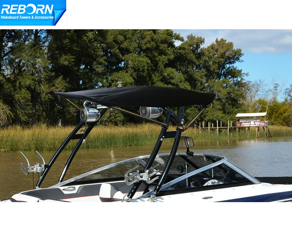 Reborn Pro3 Складная лодка Wakeboard Tower Bimini Top Черный Навес 2200 в|Серфинг| |
