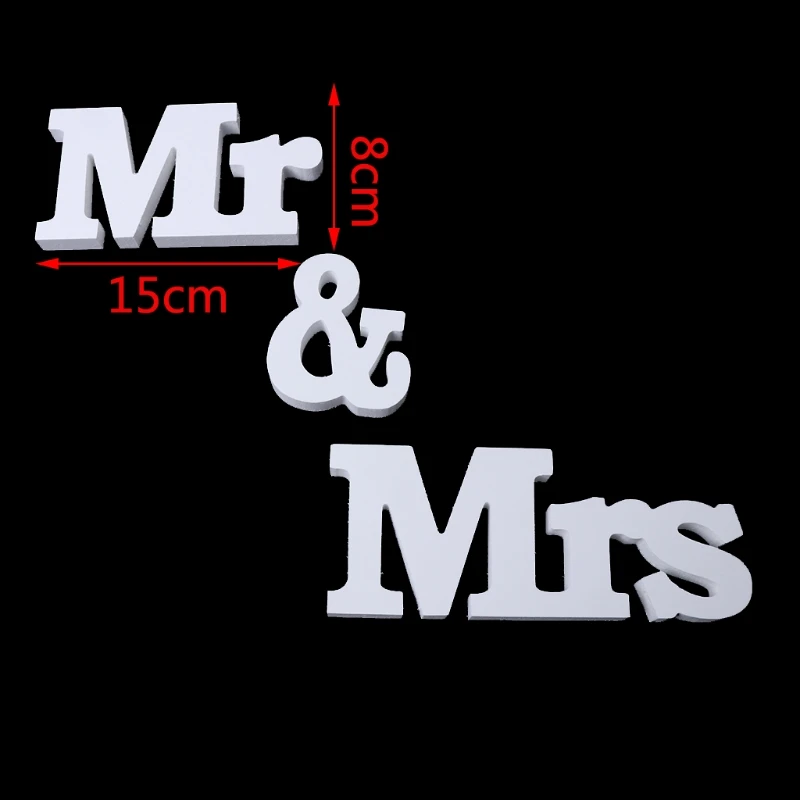 Свадебные украшения Mr& Mrs белые деревянные буквы знак для милый декор стола