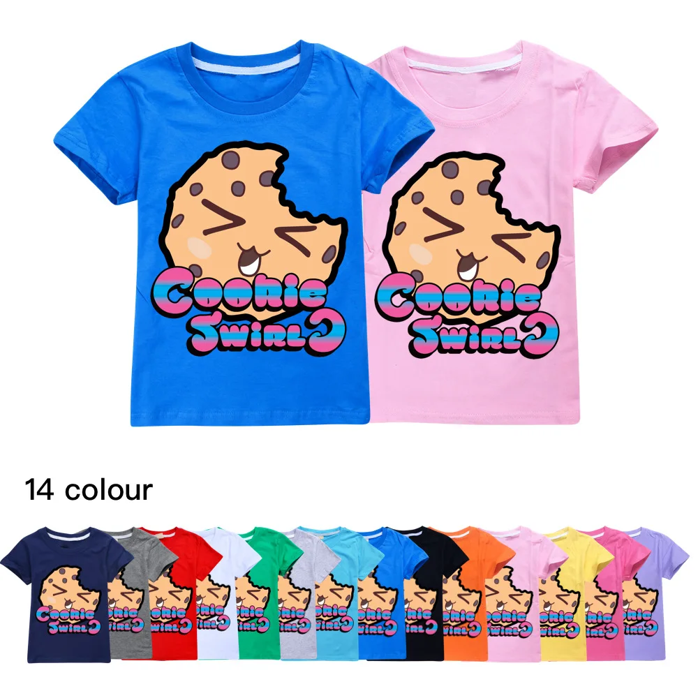 

Girl Clothes COOKIE SWIRL C Fashion Kids Wear Cotton Summer Casual Tops Boys Short-sleeved T-shirts Toddler Shirts Baby Boy Tops