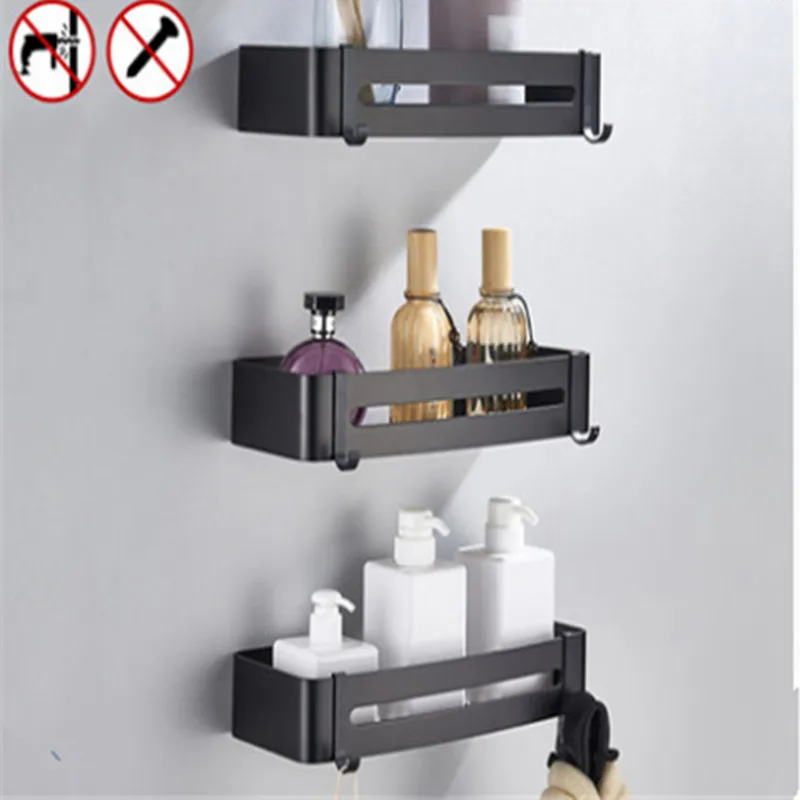 Punch-Free Bathroom Shelf Bathroom Wall-Mounted Toilet Triangle Wash Table Storage Supplies