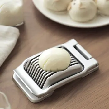 

Home Kitchen Egg Cutter Stainless Steel Boiled Egg Slicer Section Cutter Wire Egg Slicer Kitchen Tools