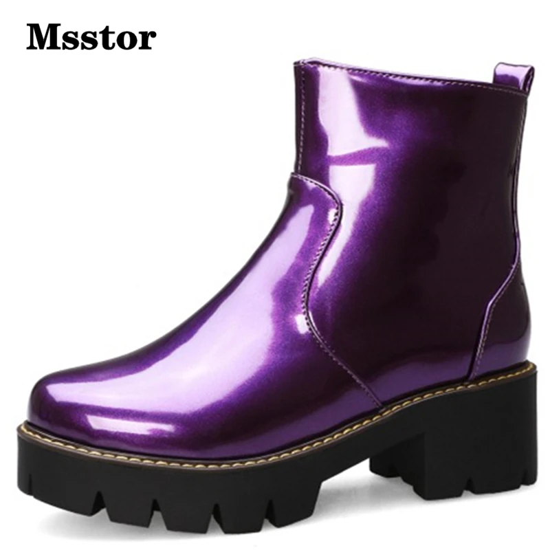 bottines violettes femme