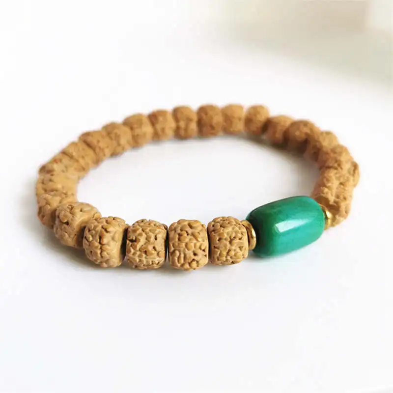 Реальные бусины Rudraksha Стрейчевые браслеты из натуральных непальских бусин|seed bead