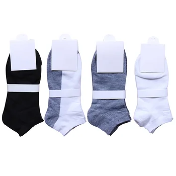 

1Pair Men's Socks Solid Color Cotton Boat Short Sock Summer Breathable Invisible Socks