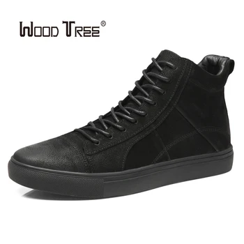 

WOODTREE High Quality Casual Shoes Men Fashion Business Men Casual Shoes Hot Spring and Autumn Breathable Casual Men's Shoes Bla