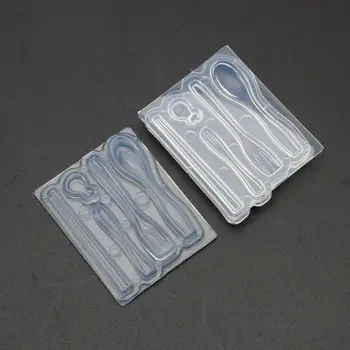 

1 Set Mini Chopsticks Spoons Forks Resin Silicone Mold Epoxy Resin Jewelry Tools