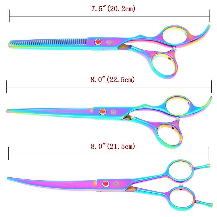Профессиональные ножницы для домашних животных брикет 8 0 дюйма прямые изогнутые