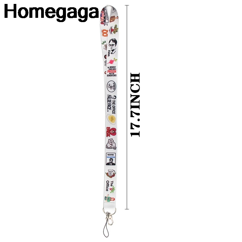 Homegaga офис ТВ шоу 90s аксессуары для ключей для безопасности, защиты телефона USB держатель удостоверения личности ключевой ремень шнур с этикеткой D2280