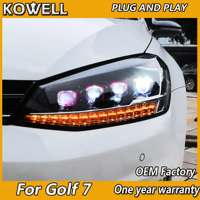 Автомобильный Стайлинг фара для VW Golf 7 2014-2019 светодиодный ные Автомобильные фары