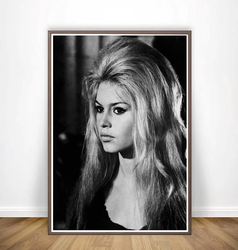 Модный плакат Brigitte Bardot холст художественные принты черный и белый печать
