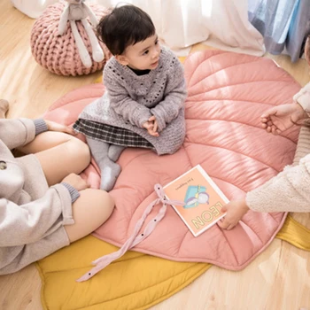 

Nordic leaf carpet soft cotton floor mat carpet baby kids kindergarten decoration bedroom carpet blanket living room home decora