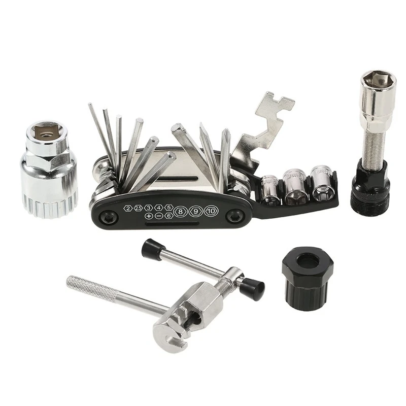 

Bike Repair Tool Kit Multifunctional Bicycle Bottom Bracket Removal Tool Remover Bike Chain Cutter Breaker Crank Puller Repair T