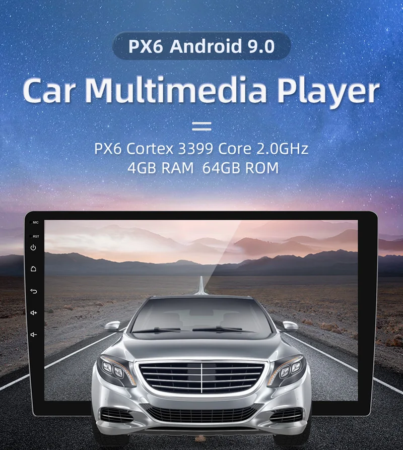 9 дюймов PX6 4G+ 64G Android 9,0 Автомобильный мультимедийный плеер авторадио стерео аудио для Kia Borrego Mohave 2008-2012 gps навигация