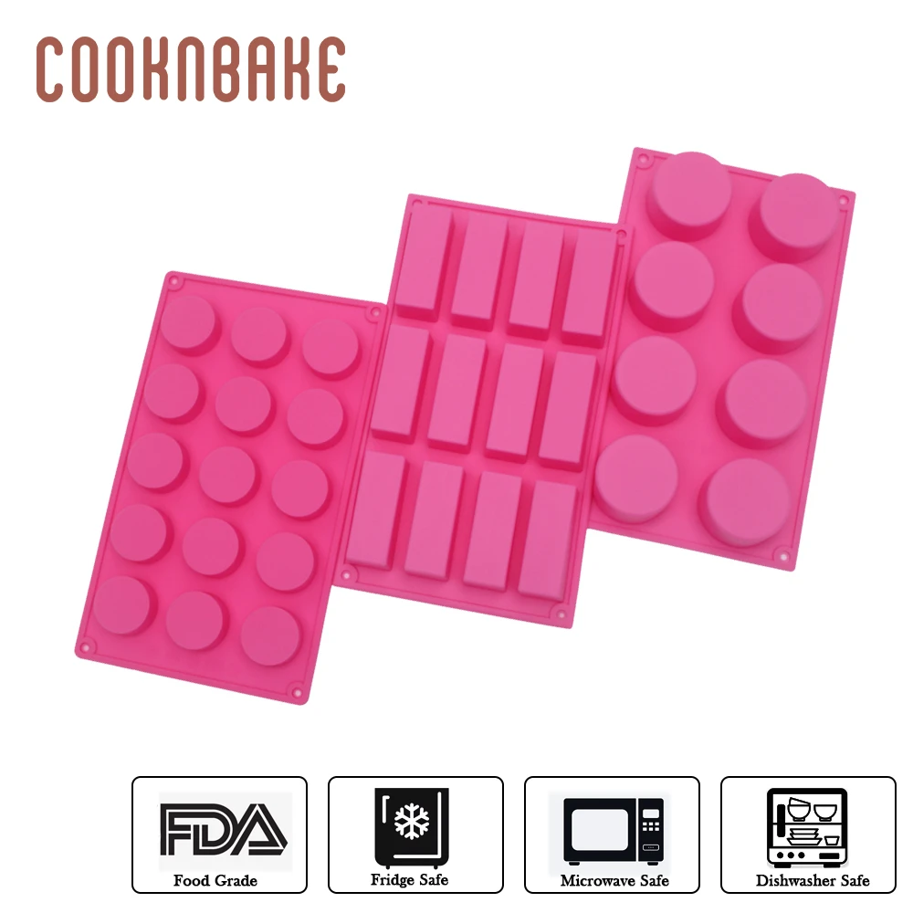 COOKNBAKE силиконовая форма для мыла Смола Круглый торт оборудование для выпечки пудинг хлеб наборы для десерта форма для торта, Мусса 3 шт./компл
