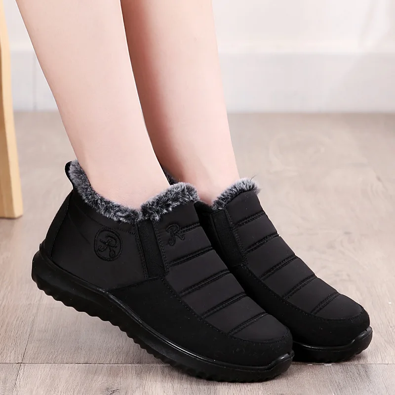 Winter Boots For Women Chunky Women Ankle Boots Keep Warm Casual Women's Shoes Non-Slip Retro Shoes Zapatos De Mujer