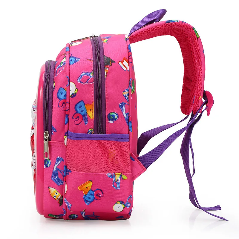 

3D Pressure Shell Hard Case Cartoon Animation Cat Unicorn Burden Relieving Breathable Kindergarten Mini Backpack School Bag