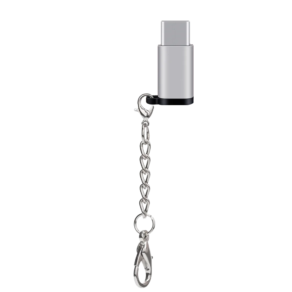 Серебристый NYFundas 2 шт. usb type C адаптер USB-C штекер Micro USB разъем конвертер зарядное устройство для samsung Galaxy S10 S9 Plus Кабель - Цвет: Серебристый