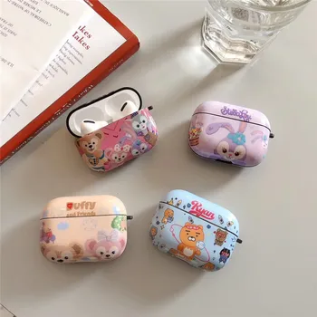

Cute Cartoon Duffy StellaLou Wireless charging Earphone silicon Soft Case For Airpods pro 3 Accessories Bluetooth cover