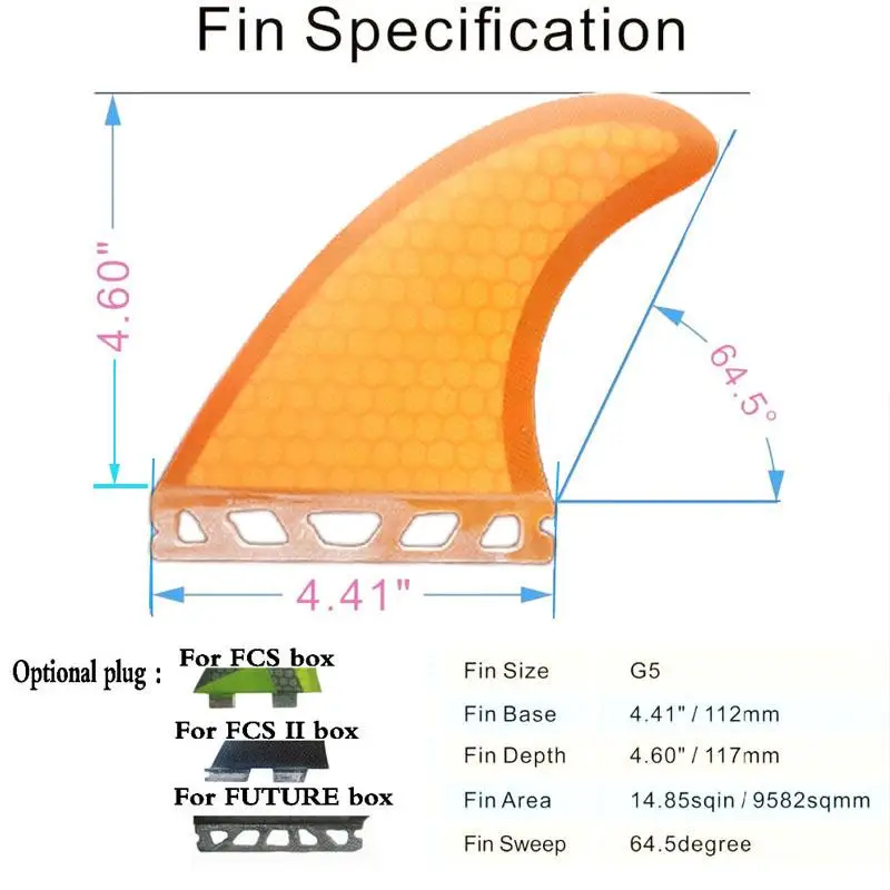 2 шт. боковой плавник FUTURE plug плавники для серфинга два плавника набор для будущих коробок G5 размер стекловолокна соты с углеродом Горячая плавник для серфинга