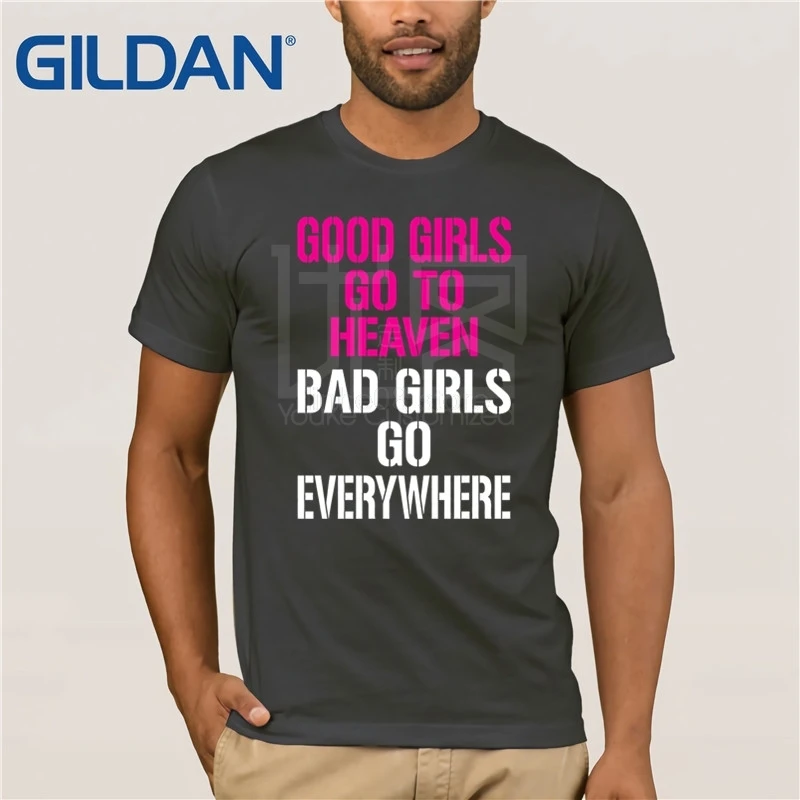 Футболка для девочек с надписью «go to Heaven Bad Girl go to where», е-образная Летняя женская кофта, хлопковая Футболка с круглым вырезом, хлопковые