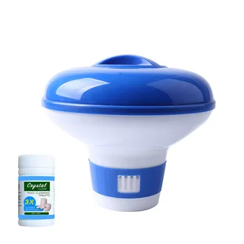 

Adjustable Bottom Cleaning Tool Spa Swimming Pool Applicator Automatic Floating Hot Tub Mini Plastic Tablet Chemical Dispenser