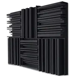 Panneaux d'Isolation Acoustique en Mousse pour KTV, Studio, Article pour Murs Insonorisés, 300x300x25 mm, 12 Pièces 