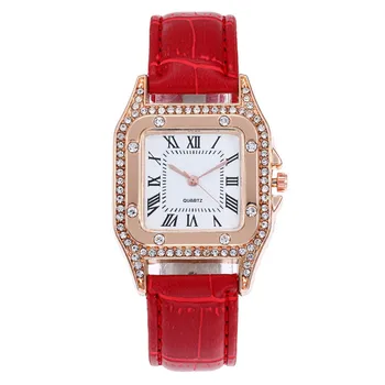 

Business Women Quartz Watch Luxury Diamond Stainless Steel Dial Wrist Watch Casual Bracele Analog Clock Watch Relogio Feminino