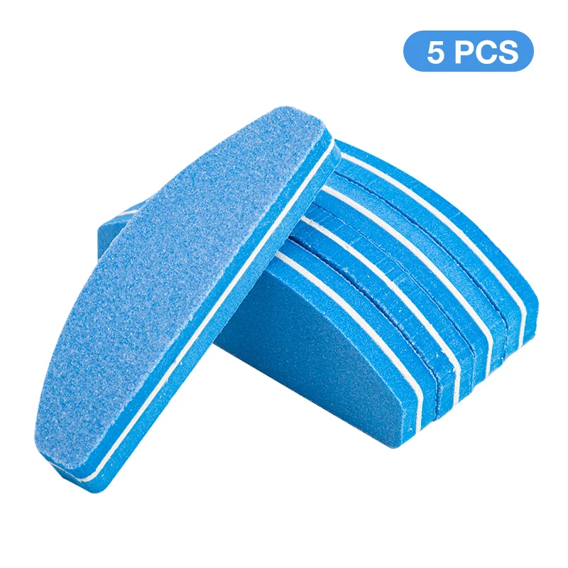 5pcs set 1 1/5/10 шт розовый Форма ногтей Полировщики для ногтей шлифовальная пилка для ногтей cо шлифовальными буферными резцами, блок для ногтей Маникюр Педикюр шлифовальный буфер полоски для ногтей, для маникюра - Цвет: 5pcs set 1