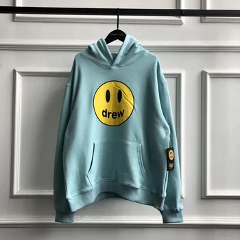 

2020 New Color Just Bieber Drew House Smile Face Printed Women Men Hoodies Sweatshirt Hiphop Streetwear Men Hoodie Pullover