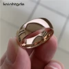 Classic Rose Gold Color Tungsten Wedding Ring For Women Men Carbide Engagement Band Dome Polished Finish Width 8mm 6mm