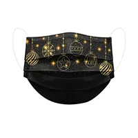 2021 Christmas Mask Gold Printing Adult/Child Mask Disposable High Quality Mask 3 Layer Child Mask Maschere 2