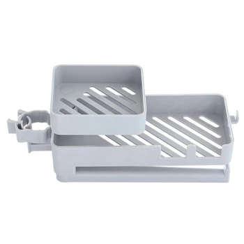 

Home Sink Faucet Drying For Dish Cloth Hanging Double Layer Soap Drain Rack Organizer Bathroom Kitchen Storage Clip On Rotatable