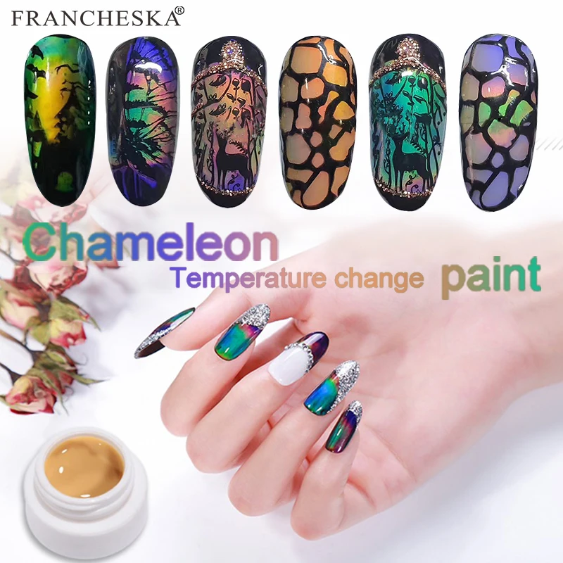 Новинка, Гель-лак для ногтей с цветным изменением температуры и цвета, термогель-дизайн, одна жидкость, может меняться, 12 цветов