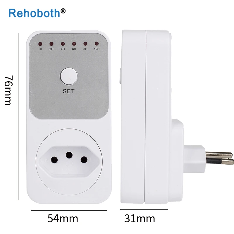 US EU UK 10Hr Countdown Timer Switch Socket Plug Intelligent Time Setting Control Socket Electricity Power Metering