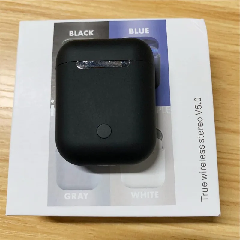 i12 black with box I12 TWS, беспроводная гарнитура с сенсорным ключом, Bluetooth 5,0, спортивные стерео наушники для iPhone, Xiaomi, huawei, samsung, смартфон - Цвет: i12 black with box
