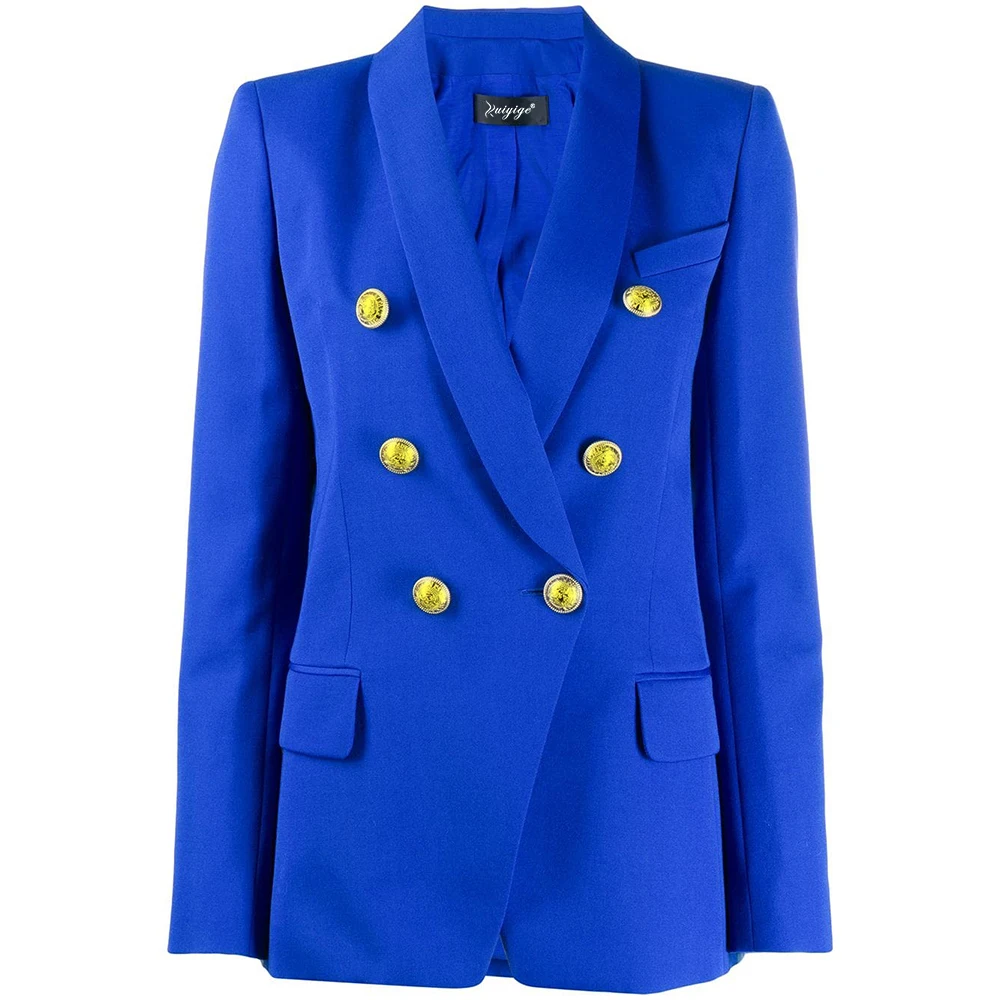 blue Короткие Bleiser Mujer De Moda Женские топы и блузки с блестками и пуговицами - Цвет: blue