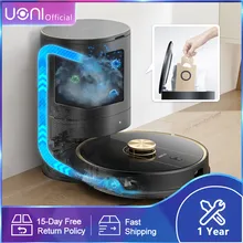 Uoni V980Plus Robot Vacuum Cleaner with Self-emptying Dustbin 8.0 Laser Navigation Robot Vacuum Cleaner for Carpet and Floor