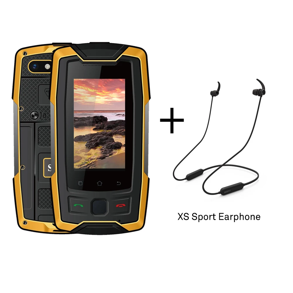 SERVO X7 Plus 4G LTE смартфон IP68 водонепроницаемый прочный мобильный телефон NFC ГЛОНАСС AGPS 3100 мАч Walkman маленький мобильный телефон 2 Гб 16 Гб - Цвет: Black Add Headset