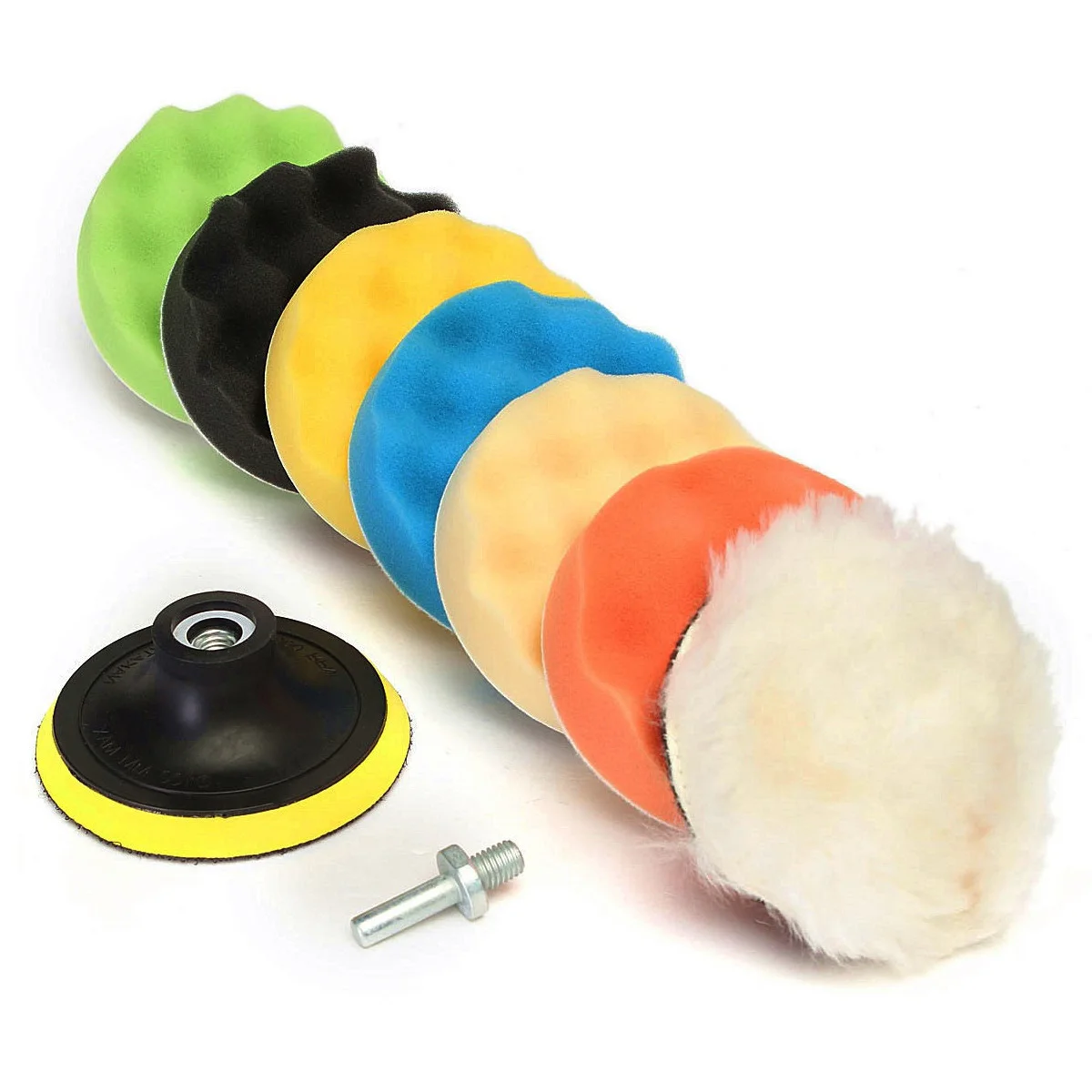 

9Pcs/Set Car Polishing Pad 6 inch 150mm Sponge Buffing Waxing Car Polish Buffer Drill Wheel Polisher Removes Scratches Kits