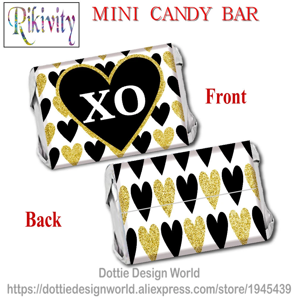 Heart Lips Wedding Mini Candy Bar Wrapper Stickers Chocolate Hershey Wine Water Bottle Label Engagement Party Favors Decoration