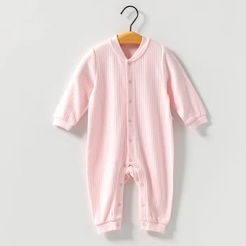 

Baby Romper Newborn boys girls clothes Grass coral double jacquard long 12 months cotton infant jumpsuit clothing comfortable