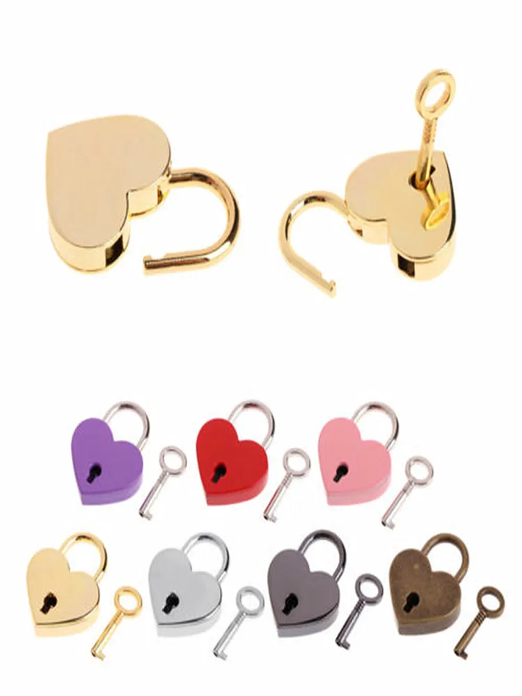 

coolcells "LOVE"Heart Shape Luggage Case Gym Padlock 2019 New style Mini Key Home Appliance Tiny Craft Diary Box Locks