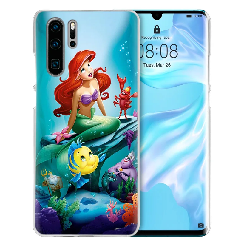 Чехол с изображением маленькой русалки для huawei P20 P Smart Z Plus P30 P10 P9 P8 mate 30 20 10 Lite Pro, жесткий чехол для телефона Cas