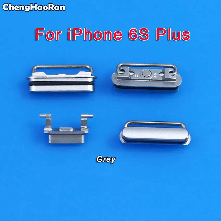 6S Plus--grey ChengHanRan полный комплект переключатель мощность громкость, выключение звука Кнопка ключ запасные части Замена для iPhone 6 6plus 6S 6S Plus - Цвет: 6S Plus--grey