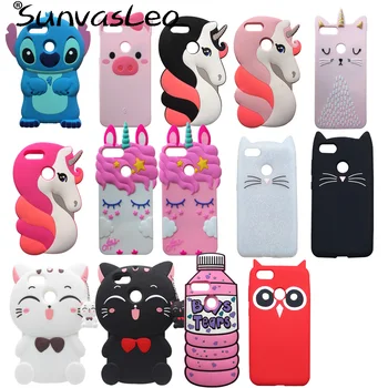 

For Huawei P Smart 2017 5.65" 3D Case Cover Soft Silicone Pretty Unicorn Cartoon Cell Phone Back Shell for Huawei Honor 9 Lite